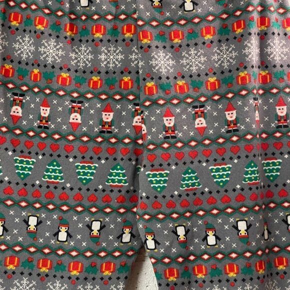 Christmas Holiday Santa Christmas Tree Leggings Xl 15/17 - Picture 5 of 10